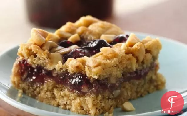 Manteiga de amendoim sem glúten e barras de Biscoito De Geléia
