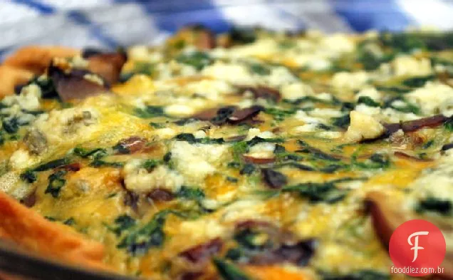 Três Quiche De Queijo E Vegetais