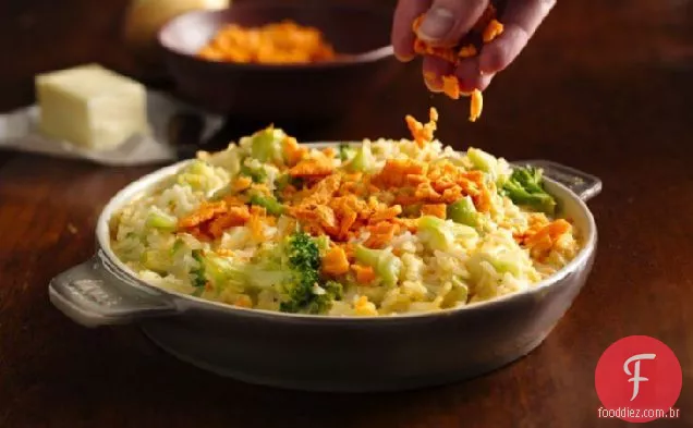 Queijo Cremoso Brócolis Arroz Assar