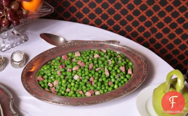 Ervilhas salteadas e presunto