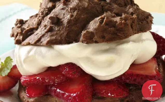 Chocolate-Morango Shortcakes