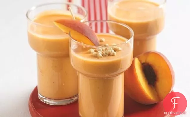 Mel Porca-Pêssego Smoothies