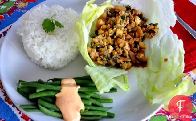 Wraps De Alface De Frango Chinês