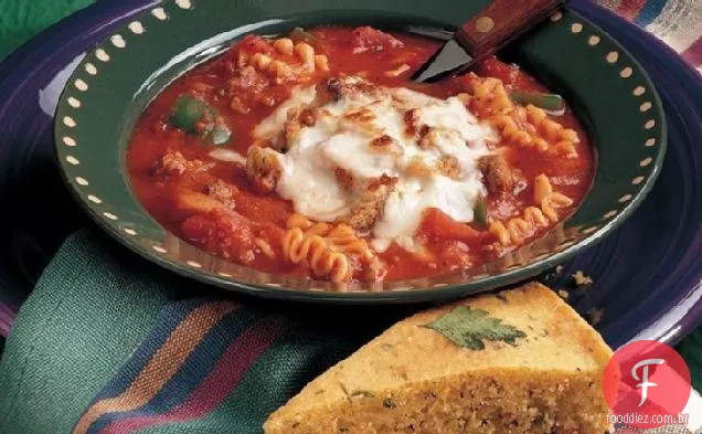 Sopa De Lasanha De Queijo