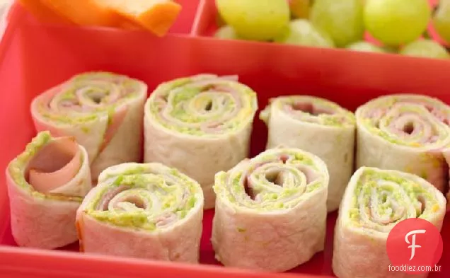 Fácil Peasy Ham e Cheesy Roll Ups