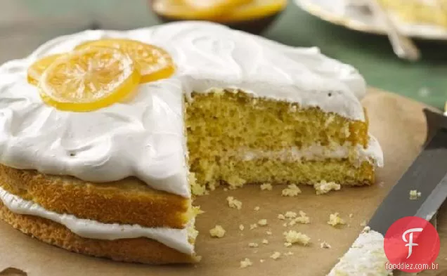 Bolo de limão com café da manhã irlandês