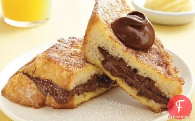 Torrada Francesa Recheada Com Chocolate