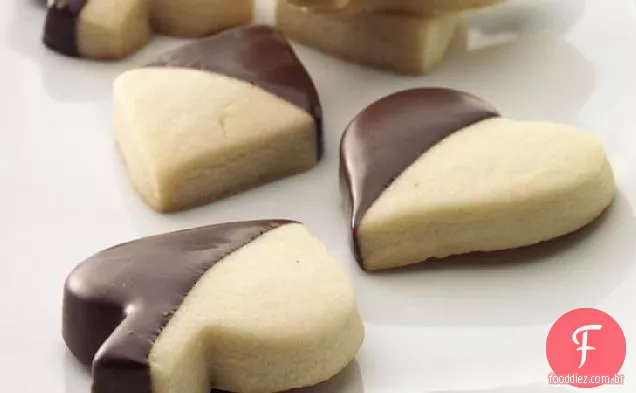 Biscoitos Amanteigados Com Chocolate