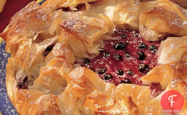 Blueberry-Framboesa Phyllo Croustade