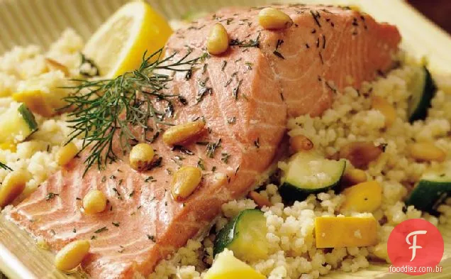 Salmão e cuscuz assar
