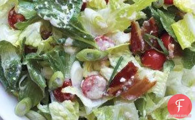 Salada Romaine Com Tomate E Bacon