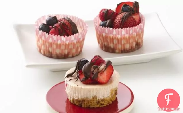 Mini Cheesecakes De Baga Tripla Sem Glúten