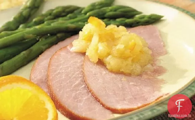 Slow-Cooker Abacaxi-Laranja Presunto Envidraçado