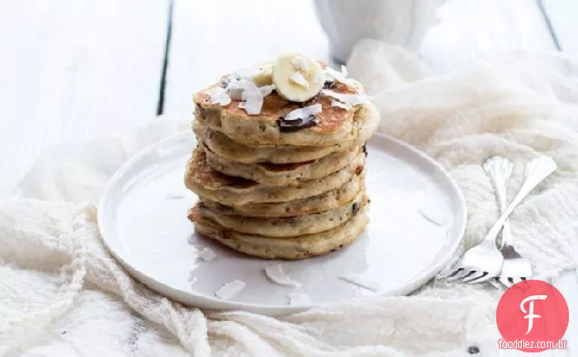 Chocolate Escuro Coco Banana Pão Panquecas