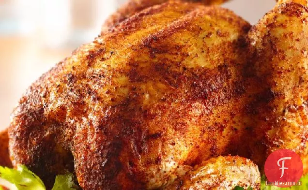 Frango com ervas grelhadas em uma lata