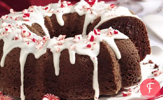 Fudgy Peppermint Truffle Chocolate Cake