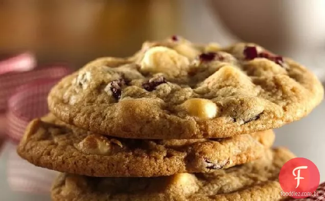 Biscoitos De Cranberry Com Chocolate Branco