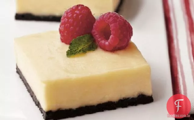 Barras De Cheesecake De Chocolate Branco
