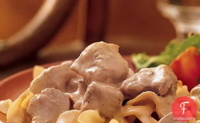 Strogonoff de carne de fogão lento (cozinhar para 2)