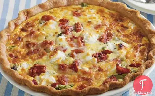 Quiche de espargos e queijo de cabra