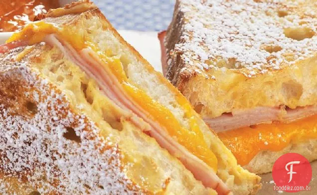 Presunto e queijo torrada francesa