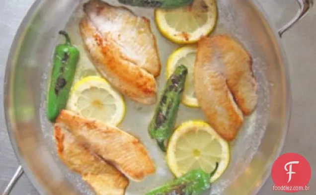 Panela Salteada Tilápia Com Limão E Jalapeno