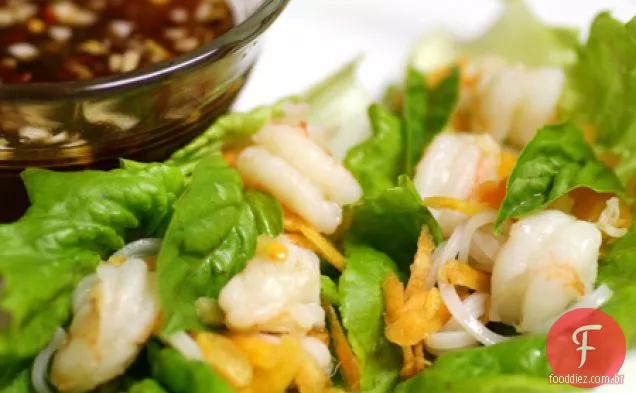 Pãezinhos De Alface De Camarão Vietnamita Picante