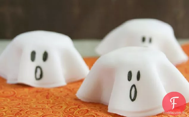 Halloween Ghost Cookie Stacks