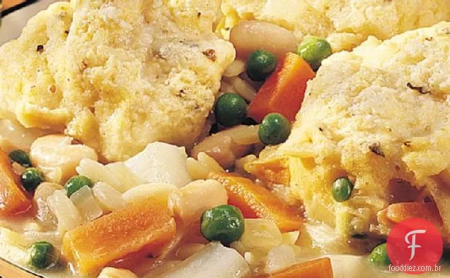 Ensopado de legumes com bolinhos de ervas