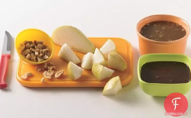 Caramelo-Fondue De Maçã Com Chocolate