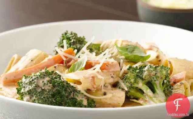 Frango cremoso e Rigatoni