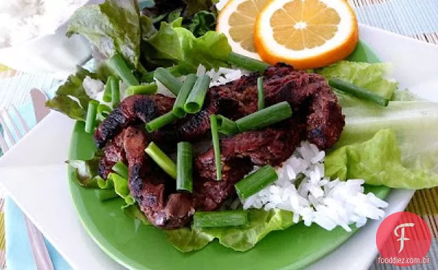 Grelhado Coreano Bulgogi Alface Wraps