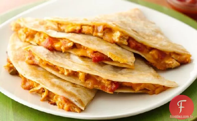 Quesadillas de frango e abóbora