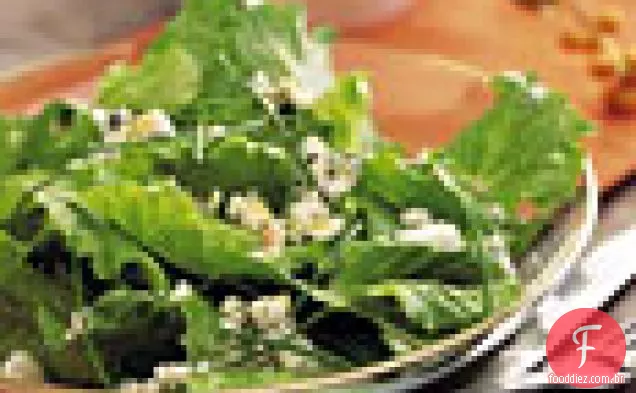 Salada Romaine com cebolinha e queijo azul