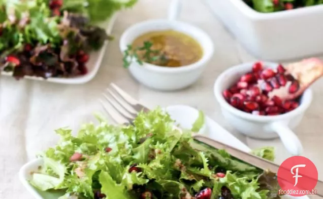 Receita De Salada De Romã Com Vinagrete De Soja