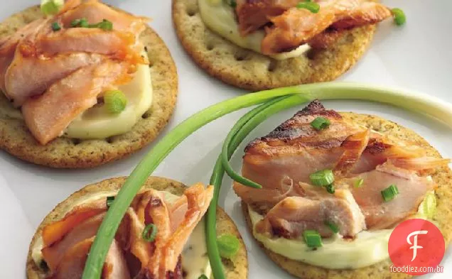 Salmão grelhado com maionese de Wasabi