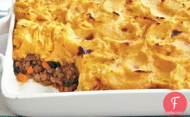 Torta de pastor com tampo de batata-doce