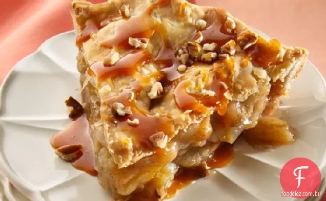 Torta De Caramelo-Pecan-Maçã