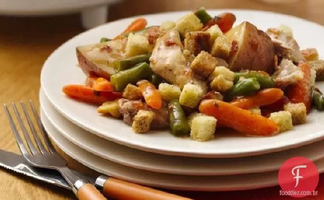 Slow-Cooker Chicken ' N Stuffing Pot Pie