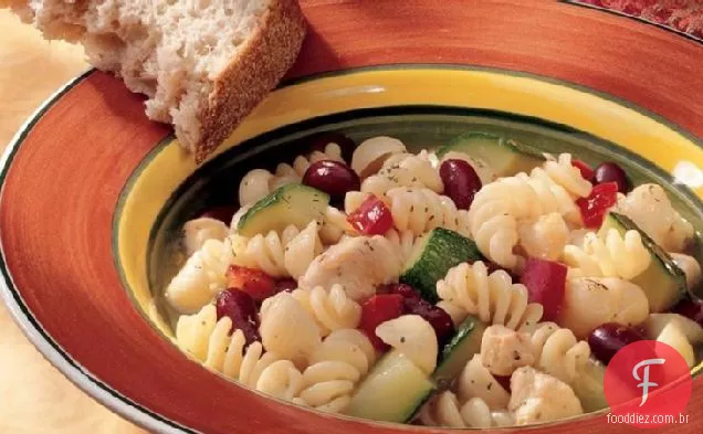 Sopa italiana de frango e feijão