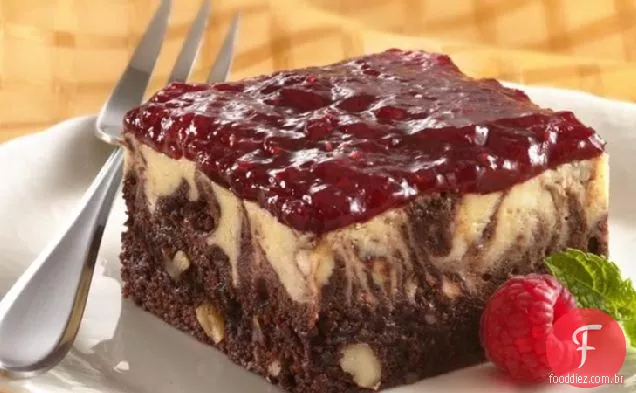 Sobremesa Brownie Cheesecake Marmorizado