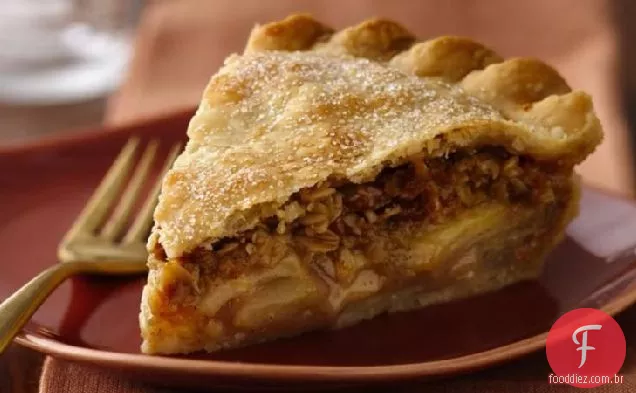 Pear Caramel Apple Praline Pie