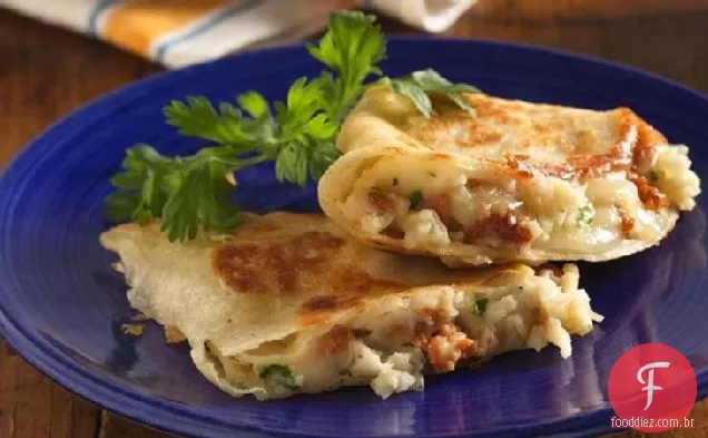 Quesadillas de batata e Salsicha