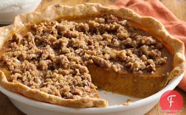 Torta de batata doce com massa de Fubá