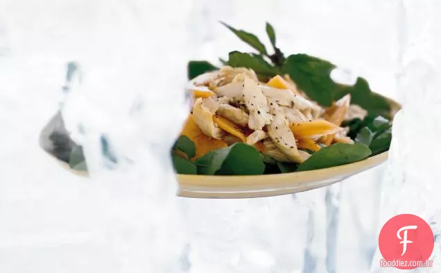 Salada de frango picante com mamão