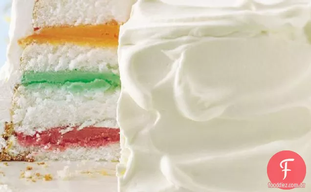 Bolo de frutas e creme