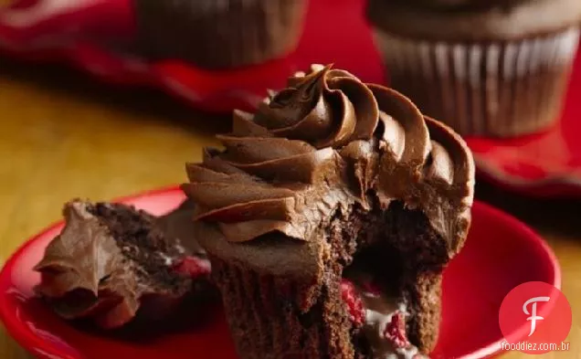 Chocolate Coberto Morango Cupcakes