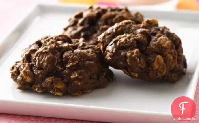 Biscoitos De Aveia Com Chocolate Duplo