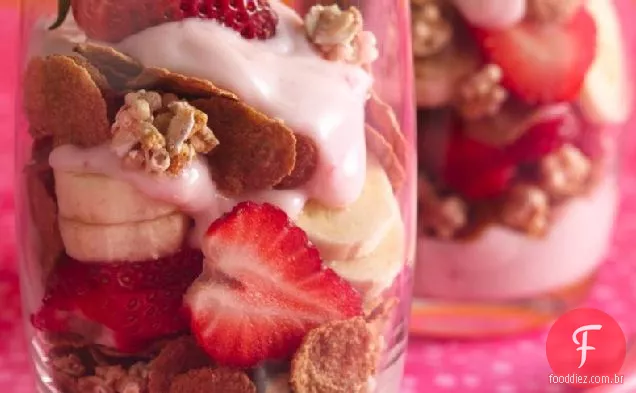 Parfaits Sem Lactose Morango-Banana