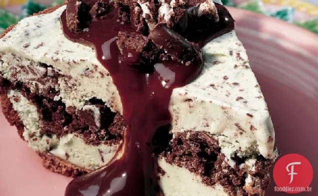 Torta de Sorvete Com Chip de chocolate de menta (mais leve )